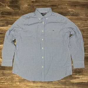 Vineyard Vines Tucker Shirt XL Blue Gingham Button Down NWT